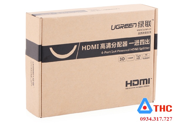 Bộ chia hdmi, Bộ chia hdmi 1 ra 4 Ugreen Hàng chính hãng