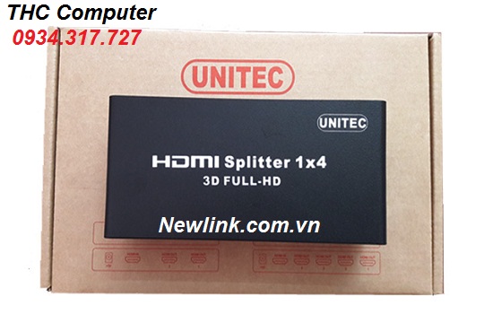 Bộ chia HDMi 4 cổng Y-C1004 Unitec cao cấp