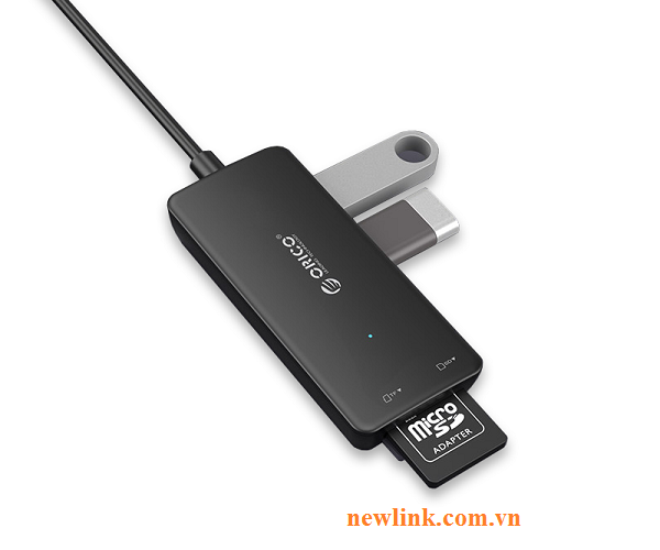Bộ chia USB HUB 3 cổng USB 3.0 tích hợp đầu đọc thẻ chuẩn TF/SD