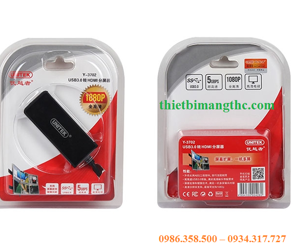 Cáp chuyển đổi USB sang HDMI unitek 3702