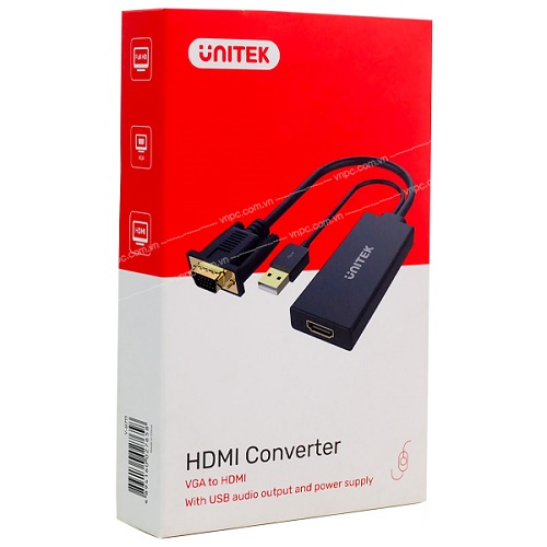Description: Cáp chuyển đổi VGA sang HDMI hỗ trợ Audio Ugreen 40213 cao cấp