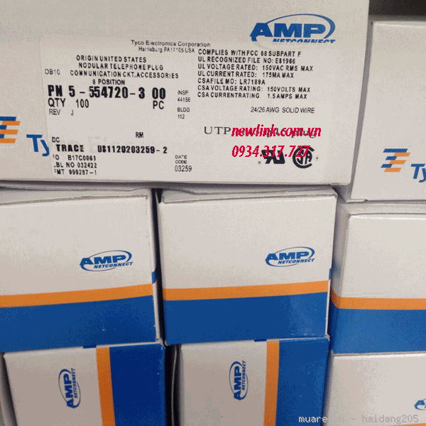 Hạt mạng AMP chính hãng USA chỉ có tại Newlink