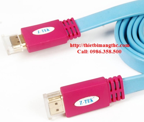 Cáp hdmi 3m z-tek Full HD 1080 mềm dẹt
