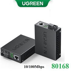Bộ chuyển đổi quang điện 1 sợi SC 10/100Mbps xa 20KM Ugreen 80168 cao cấp (Cặp AB)