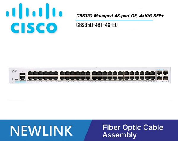 CBS350-48T-4X-EU Thiết bị chuyển mạch CISCO CBS350 Managed 48 cổng GE, 4x10G SFP+ chính hãng