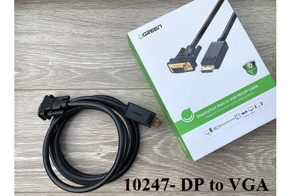 Cáp Displayport to VGA dài 1,5m chính hãng Ugreen 10247 cao cấp