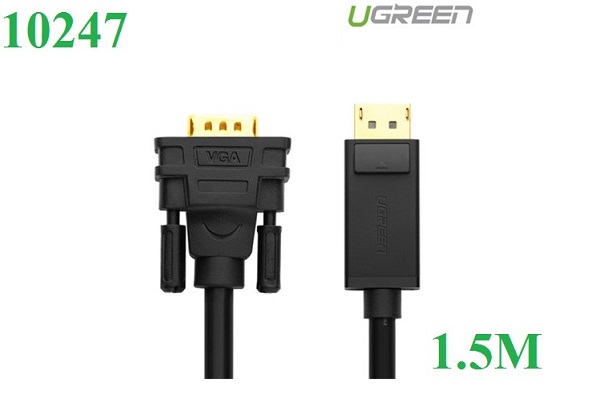 Cáp Displayport to VGA dài 1,5m chính hãng Ugreen 10247 cao cấp