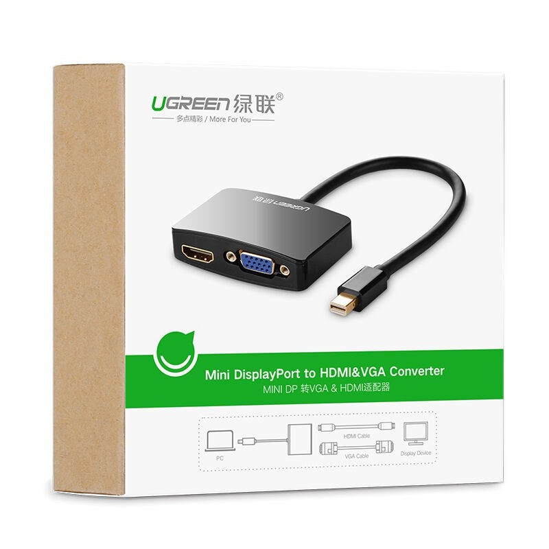 Hình ảnh sản phẩm Ugreen 10439 ( Display Port to HDMI, VGA) cao cấp