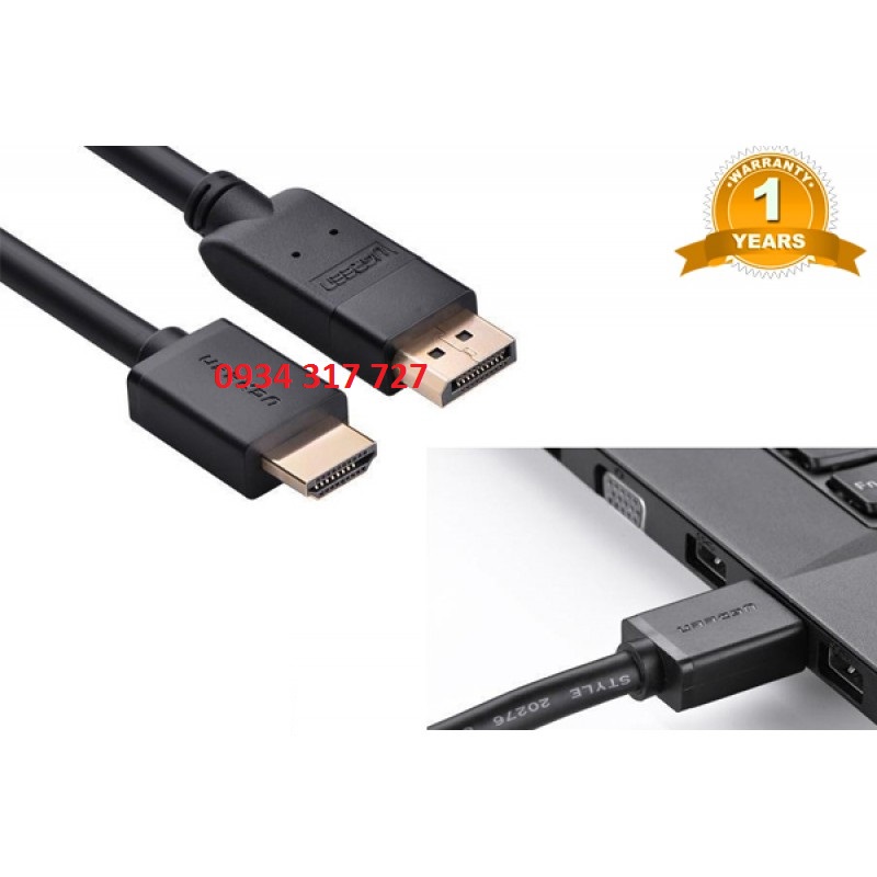 Hình ảnh : Cáp Display Port sang HDMI Ugreen cao cấp