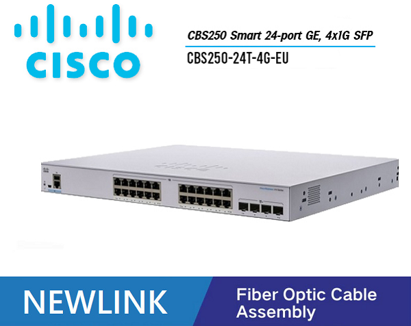 CBS250-24T-4G-EU Thiết bị chuyển mạch CISCO CBS250 Smart 24 cổng GE, 4x1G SFP