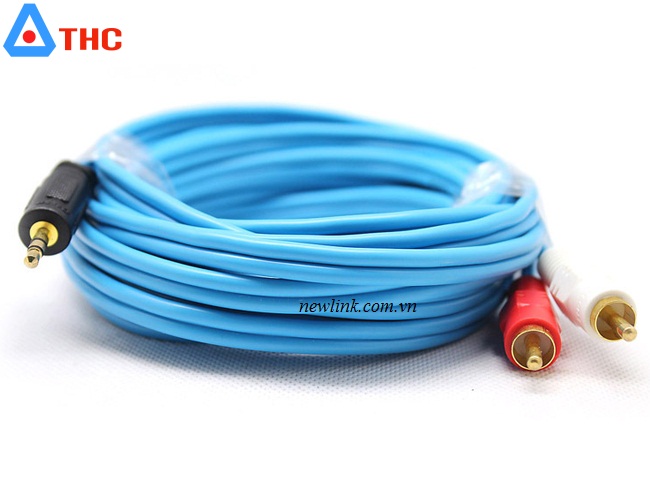 Dây loa 10m Dtech, Dây loa 1 ra 2 ( RCA )