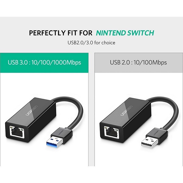 Cáp USB 3.0 sang Lan vỏ nhôm Ugreen 20256 cao cấp