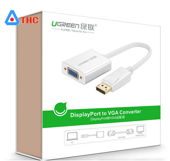 Cáp chuyển đổi displayport sang VGA chính hãng Ugreen UG-20406