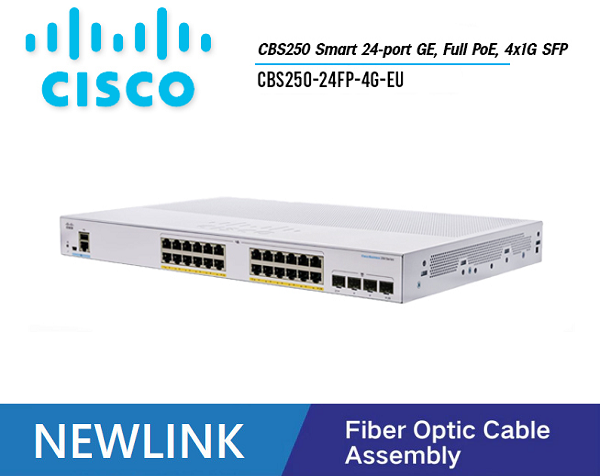 CBS250-24FP-4G-EU Thiết bị chuyển mạch CISCO CBS250 Smart 24 cổng GE POE+, 370W , 4x1G SFP