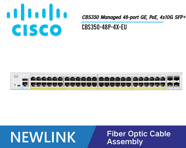 CBS350-48P-4X-EU Thiết bị chuyển mạch CISCO CBS350 Managed 48 cổngGE POE+, 370W , 4x10G SFP+