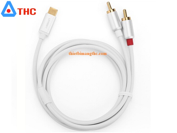 Cáp USB Type C to AV 2 Hoa sen (2RCA) dài 2m