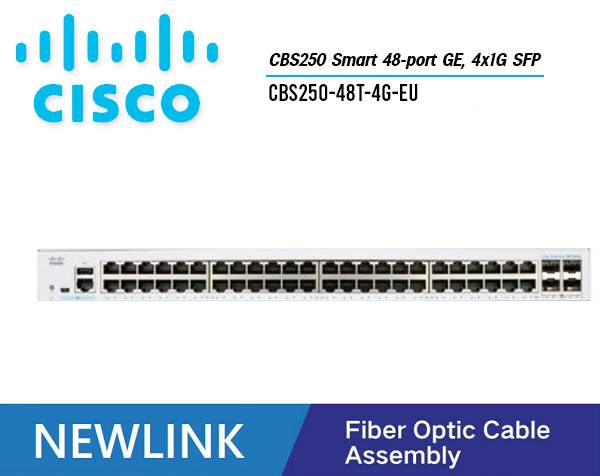 CBS250-48T-4G-EU Thiết bị chuyển mạch CISCO CBS250 Smart 48 cổng GE, 4x1G SFP chính hãng