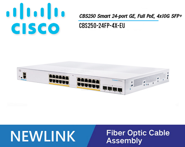 CBS250-24FP-4X-EU Thiết bị chuyển mạch CISCO CBS250 Smart 24 cổng GE POE+, 370W , 4x10G SFP+