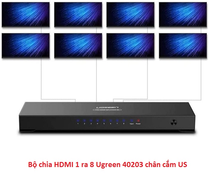 Bộ chia 1 ra 8 cổng HDMI Chính hãng Ugreen 40203 Cao cấp