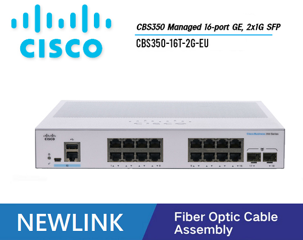 CBS350-16T-2G-EU Thiết bị chuyển mạch CISCO CBS350 Managed 16 cổngGE, 2x1G SFP