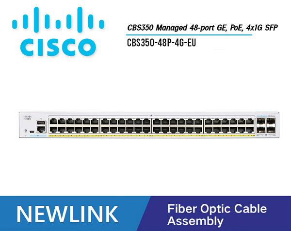 CBS350-48P-4G-EU Thiết bị chuyển mạch CISCO CBS350 Managed 48 cổng GE POE+, 370W, 4x1G SFP cao cấp