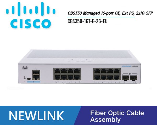 CBS350-16T-E-2G-EU Thiết bị chuyển mạch CISCO CBS350 Managed 16 cổngGE, Ext PS, 2x1G SFP