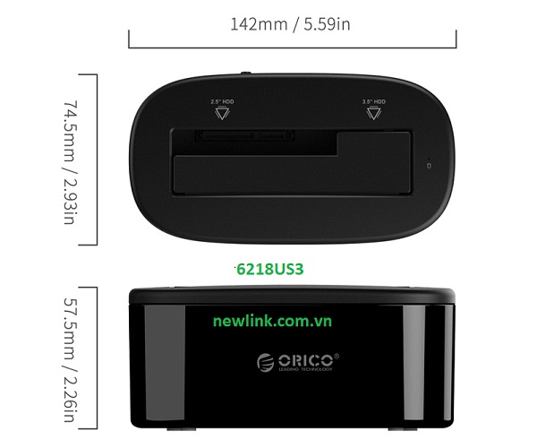 Đế ổ cứng (Docking) 3 khe cắm: 3.5