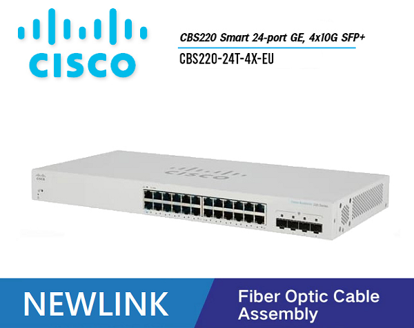 CBS220-24T-4X-EU Thiết bị chuyển mạch CISCO CBS220 Smart 24 cổng GE, 4x10G SFP+ chính hãng