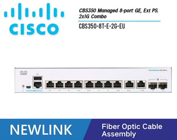 CBS350-8T-E-2G-EU Thiết bị chuyển mạch CISCO CBS350 Managed 8 cổng GE, Ext PS, 2x1G SFP/COPPER Combo