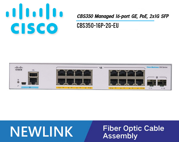 CBS350-16P-2G-EU Thiết bị chuyển mạch CISCO CBS350 Managed 16 cổng GE POE+, 120W, 2x1G SFP cao cấp