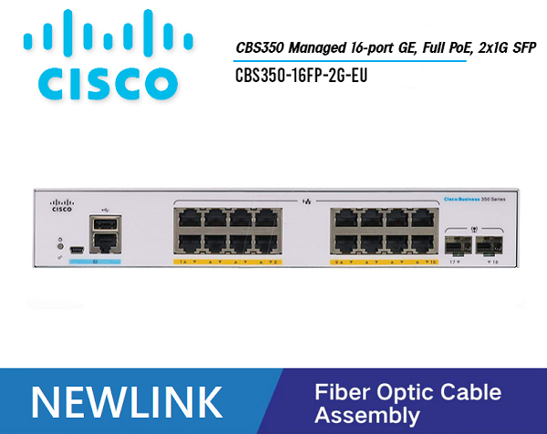 CBS350-16FP-2G-EU Thiết bị chuyển mạch CISCO CBS350 Managed 16 cổng GE POE+, 240W, 2x1G SFP cao cấp