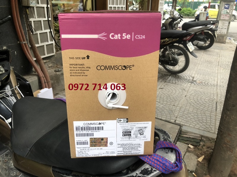 Tổng đại lý phối cáp mạng Commscope Cat5E UTP (Cuộn 305m) 24AWG, 4 đôi ...
