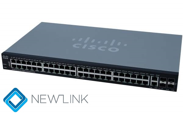 Hình ảnh:  Mặt sau sản phẩm Switch Cisco SG350-52-K9-EU