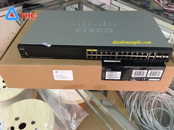 Thiết bị chia mạng Cisco SF350-24P-K9-EU POE Managed Switch