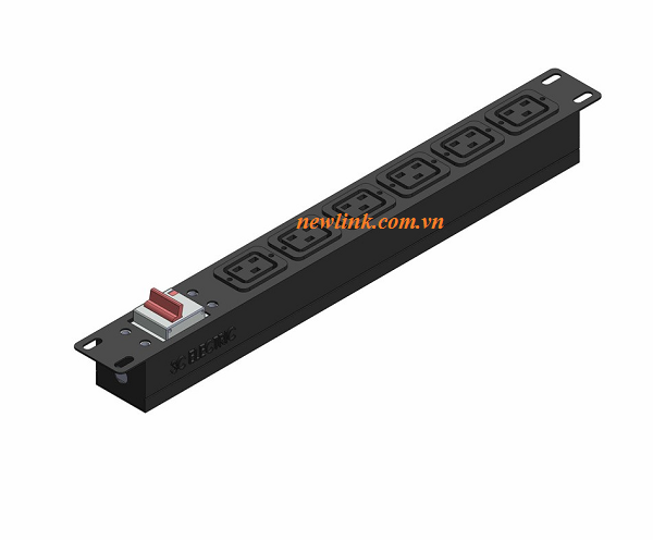 Thanh nguồn PDU 6 ổ cắm C13 chuẩn 19