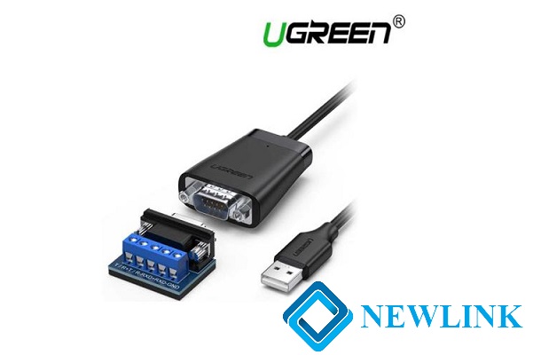 Cáp USB sang Com RS422/485 cao cấp Ugreen 60562 Chipset FTDI dài 1,5M