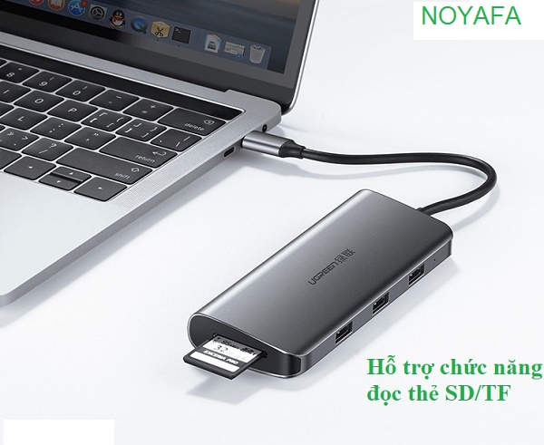 Cáp USB Type C To HDMI, VGA, USB, Lan, SD, TF, USB Type C Ugreen 40873