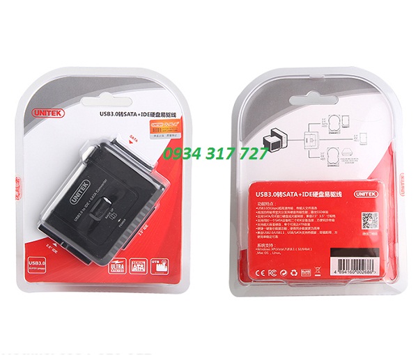 Cáp USB 3.0 to IDE SATA Unitek Y-3322