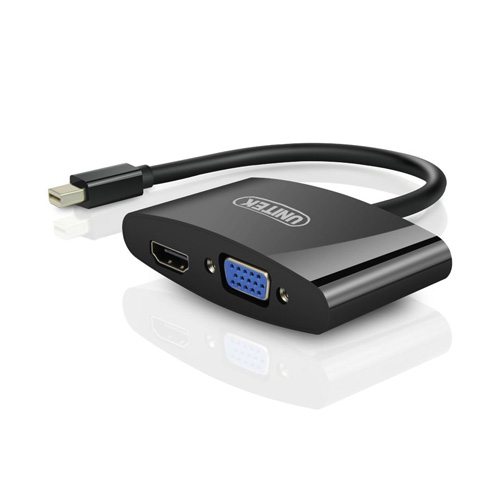 Cáp chuyển đổi, Cáp Mini DisPlayPort vga +hdmi Unitek Y-6328BK