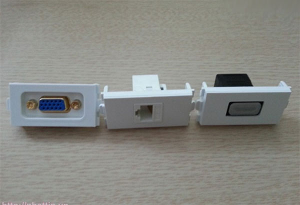 Mặt Face plate Panasonic, Mặt WallPlate hình chữ nhật lắp hdmi+vga