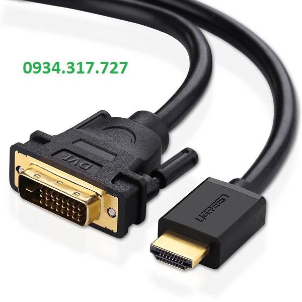 Dây cáp HDMI sang DVI 24+1 dài 3m Ugreen chính hãng