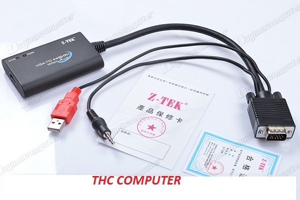 Cáp VGA to HDMI ZTEK ( ZE577C ) Cao cấp