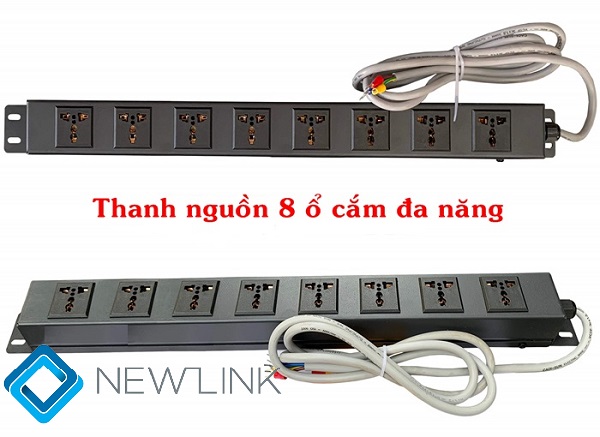 Ổ cắm điện 3 chấu 8 cổng sử dụng cho tủ rack