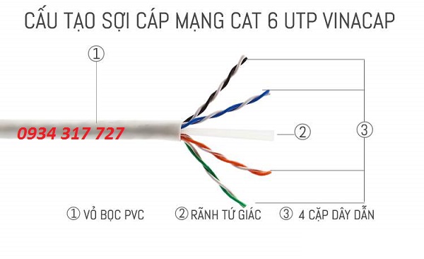 Cáp mạng Vincap Cat6 