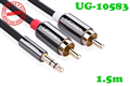 10583 Cáp loa 3.5mm ra RCA  (Hoa sen ) dài 1,5M Ugreen cao cấp