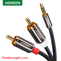 10583 Cáp loa 3.5mm ra RCA  (Hoa sen ) dài 1,5M Ugreen cao cấp