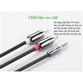 10584 Cáp loa 3.5mm ra AV Hoa sen (RCA) dài 2M cao cấp vỏ nhôm