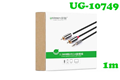 10749 Cáp loa 3.5mm ra RCA (Hoa sen) 1M Ugreen cao cấp vỏ nhôm