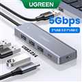 50895 - Bộ chia 4 cổng USB 3.0 hỗ trợ cấp nguồn Micro USB chính hãng Ugreen