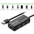 Bộ chia 3 cổng USB 3.0 tich hợp cổng mạng Gigabit 1000Mbps Ugreen 20265 cao cấp